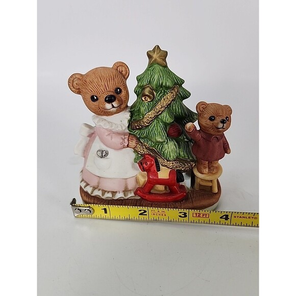 HOMCO Mama Bear with Baby Bear and Christmas Tree #5114 Holiday Figurine - Picture 10 of 11